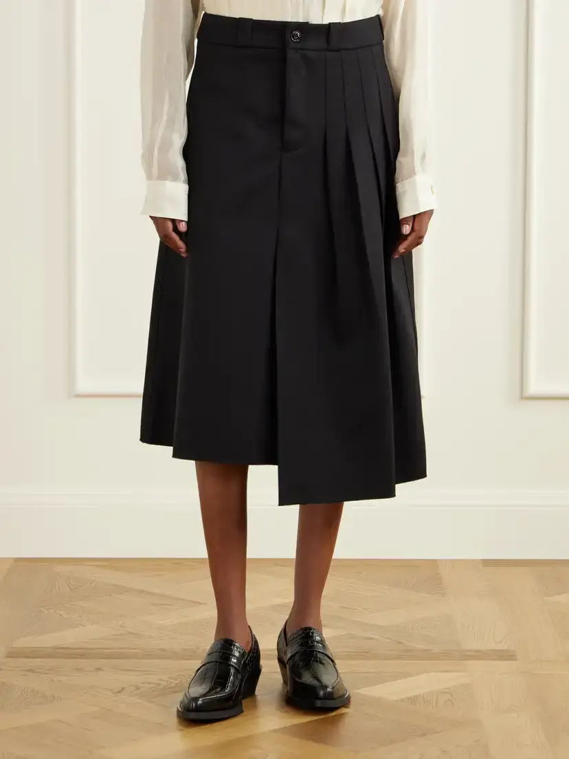 Our Legacy Origami Asymmetric Pleated Virgin Wool Skirt | Thumbnail 3 Our Legacy Origami Asymmetric Pleated Virgin Wool Skirt | Thumbnail 3