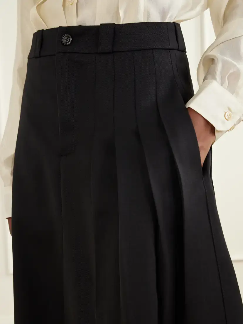 Our Legacy Origami Asymmetric Pleated Virgin Wool Skirt | Thumbnail 5 Our Legacy Origami Asymmetric Pleated Virgin Wool Skirt | Thumbnail 5