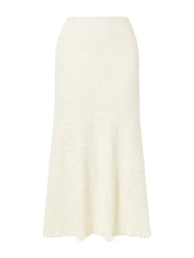 Proenza Schouler White Label Magnolia Cable-knit Cotton-blend Midi Skirt | Image 1 Proenza Schouler White Label Magnolia Cable-knit Cotton-blend Midi Skirt | Image 1
