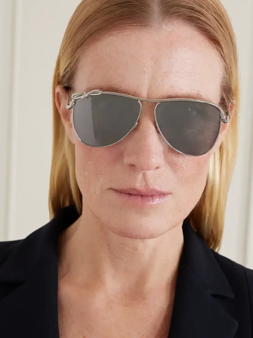 DIOR Eyewear Dior Bow A1u Silver-tone Aviator-style Sunglasses | Thumbnail 2 DIOR Eyewear Dior Bow A1u Silver-tone Aviator-style Sunglasses | Thumbnail 2
