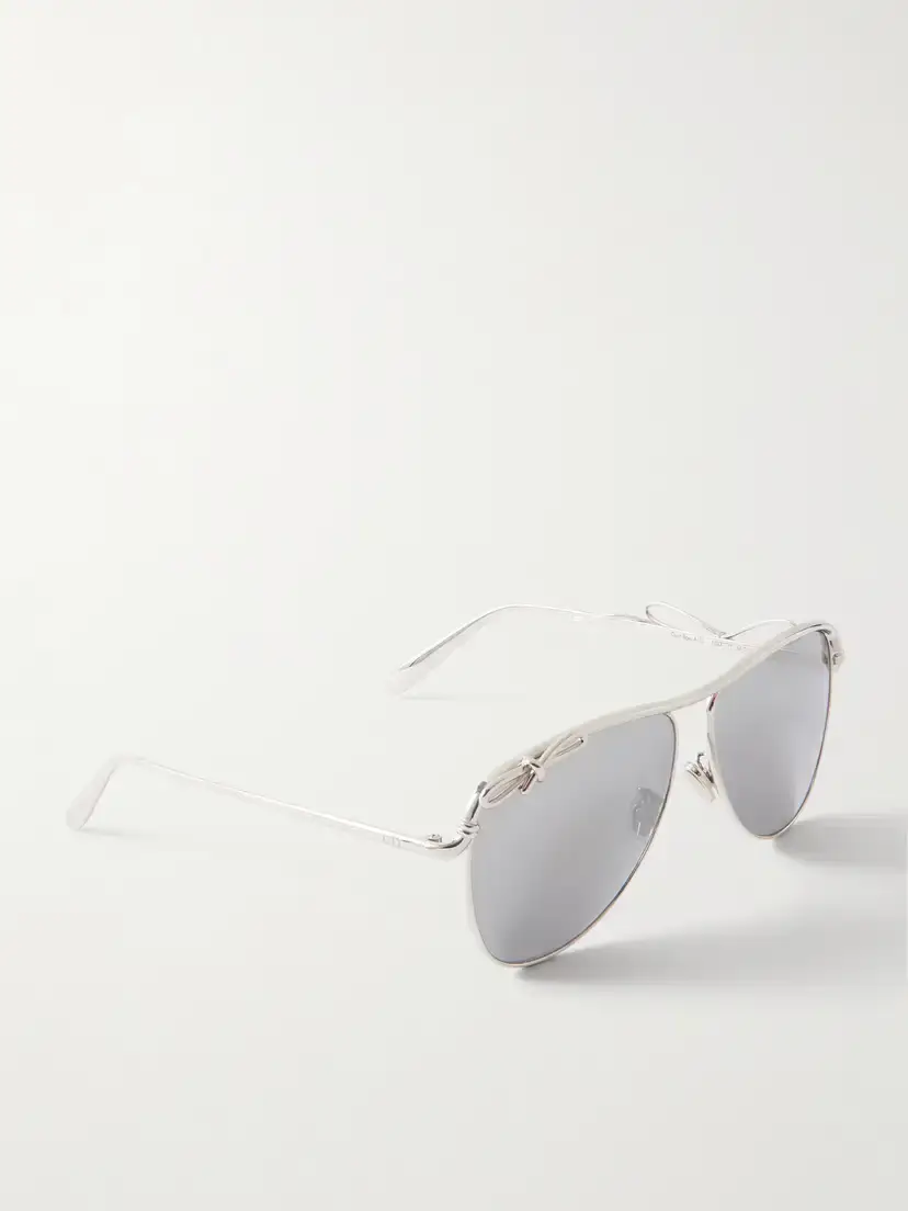 DIOR Eyewear Dior Bow A1u Silver-tone Aviator-style Sunglasses | Thumbnail 3 DIOR Eyewear Dior Bow A1u Silver-tone Aviator-style Sunglasses | Thumbnail 3