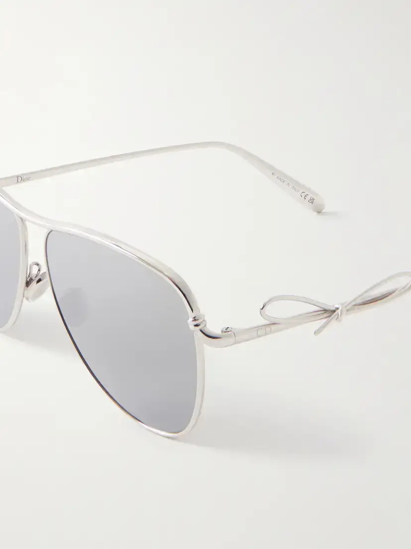 DIOR Eyewear Dior Bow A1u Silver-tone Aviator-style Sunglasses | Thumbnail 4 DIOR Eyewear Dior Bow A1u Silver-tone Aviator-style Sunglasses | Thumbnail 4