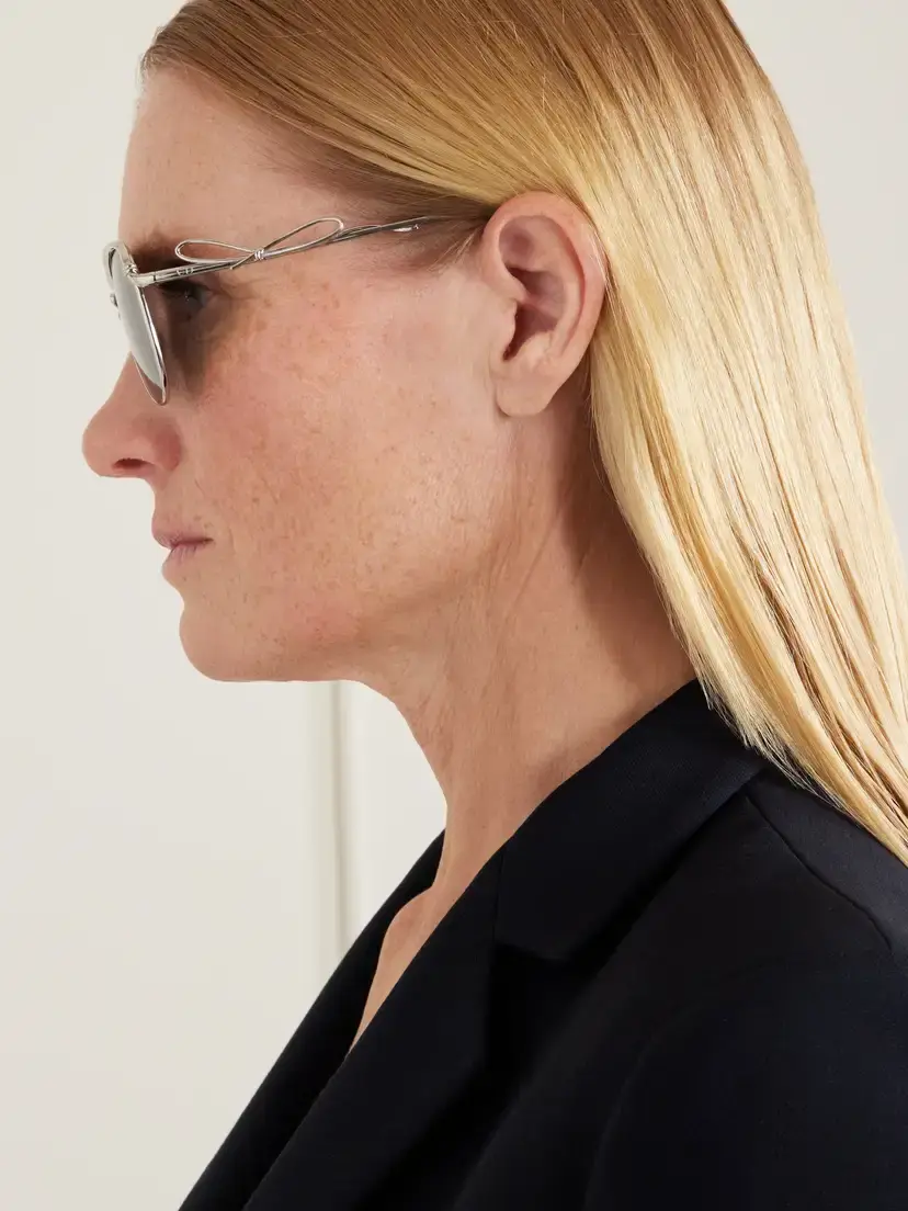 DIOR Eyewear Dior Bow A1u Silver-tone Aviator-style Sunglasses | Thumbnail 5 DIOR Eyewear Dior Bow A1u Silver-tone Aviator-style Sunglasses | Thumbnail 5