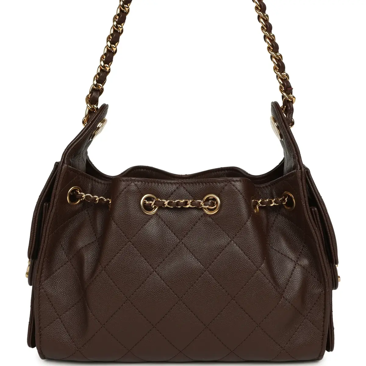 Chanel Chanel Mini 25 Hobo Bag Dark Brown Caviar Gold Hardware | Thumbnail 4 Chanel Chanel Mini 25 Hobo Bag Dark Brown Caviar Gold Hardware | Thumbnail 4