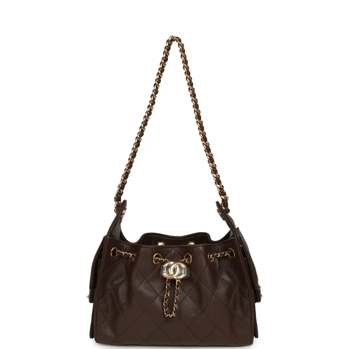 Chanel Chanel Mini 25 Hobo Bag Dark Brown Caviar Gold Hardware | Thumbnail 6 Chanel Chanel Mini 25 Hobo Bag Dark Brown Caviar Gold Hardware | Thumbnail 6