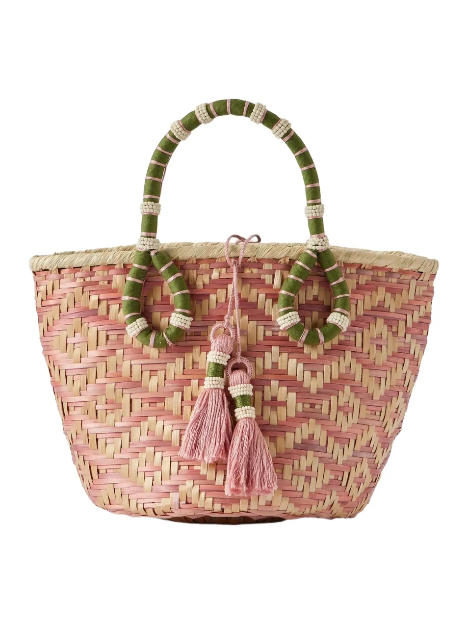 Johanna Ortiz Raffia Mini Bucket Bag