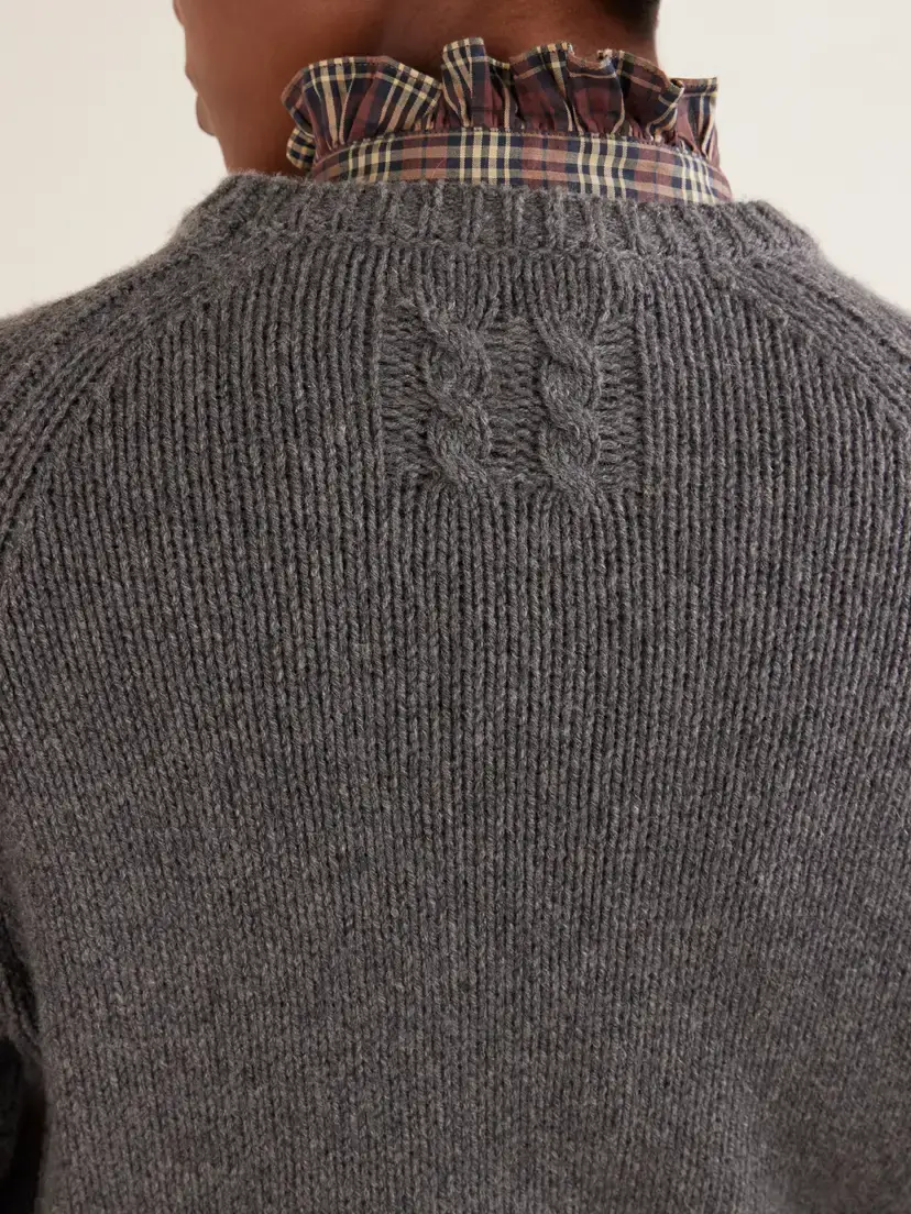 Nili Lotan Laurel Cashmere And Wool-blend Sweater - Gray | Thumbnail 5 Nili Lotan Laurel Cashmere And Wool-blend Sweater - Gray | Thumbnail 5