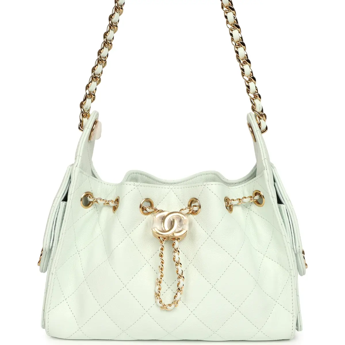 Chanel Chanel Mini 25 Hobo Bag Light Blue Caviar Gold Hardware | Image 1 Chanel Chanel Mini 25 Hobo Bag Light Blue Caviar Gold Hardware | Image 1