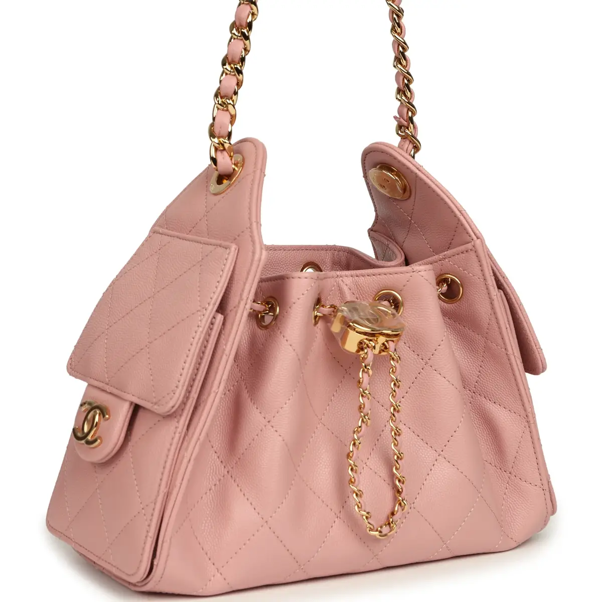 Chanel Chanel Mini 25 Hobo Bag Light Pink Caviar Gold Hardware | Thumbnail 2 Chanel Chanel Mini 25 Hobo Bag Light Pink Caviar Gold Hardware | Thumbnail 2