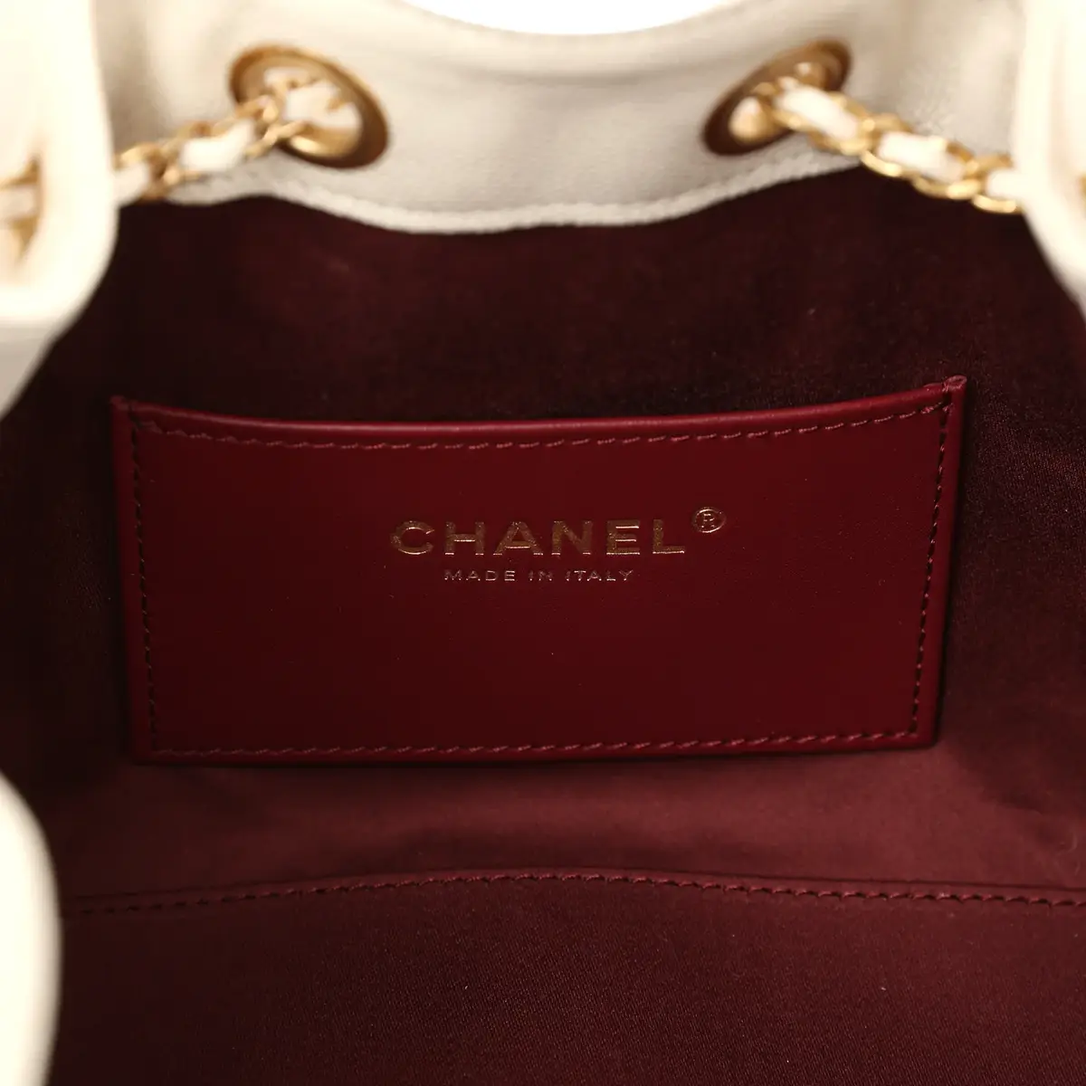 Chanel Chanel Mini 25 Hobo Bag White Caviar Antique Gold Hardware | Thumbnail 8