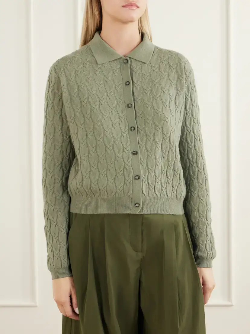 Allude Cable-knit Cashmere Cardigan | Thumbnail 3
