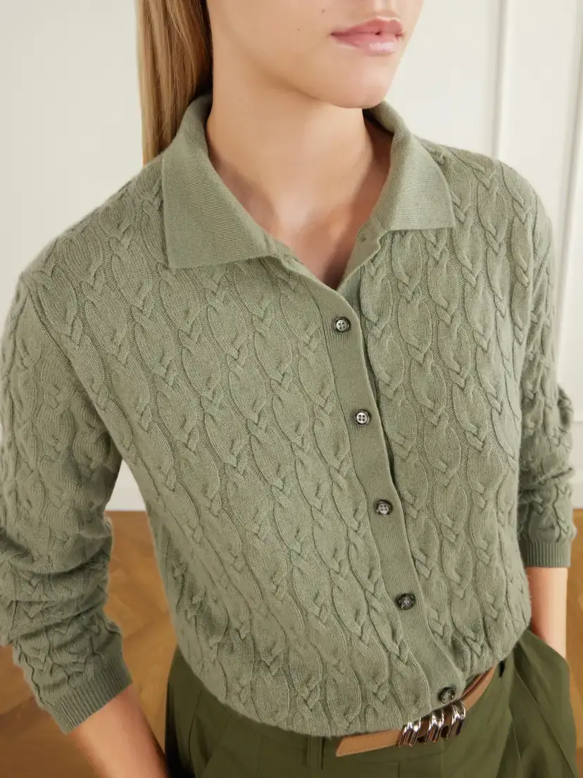 Allude Cable-knit Cashmere Cardigan | Thumbnail 5