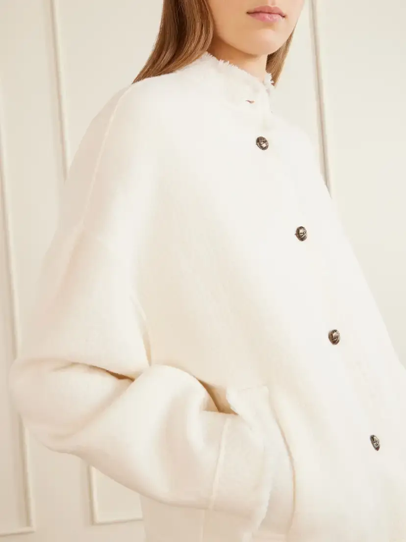 Max Mara Palmizi Fringed Wool-bouclé Jacket | Thumbnail 5