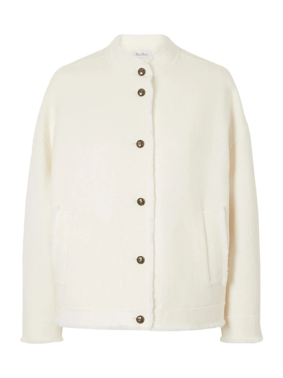 Max Mara Palmizi Fringed Wool-bouclé Jacket