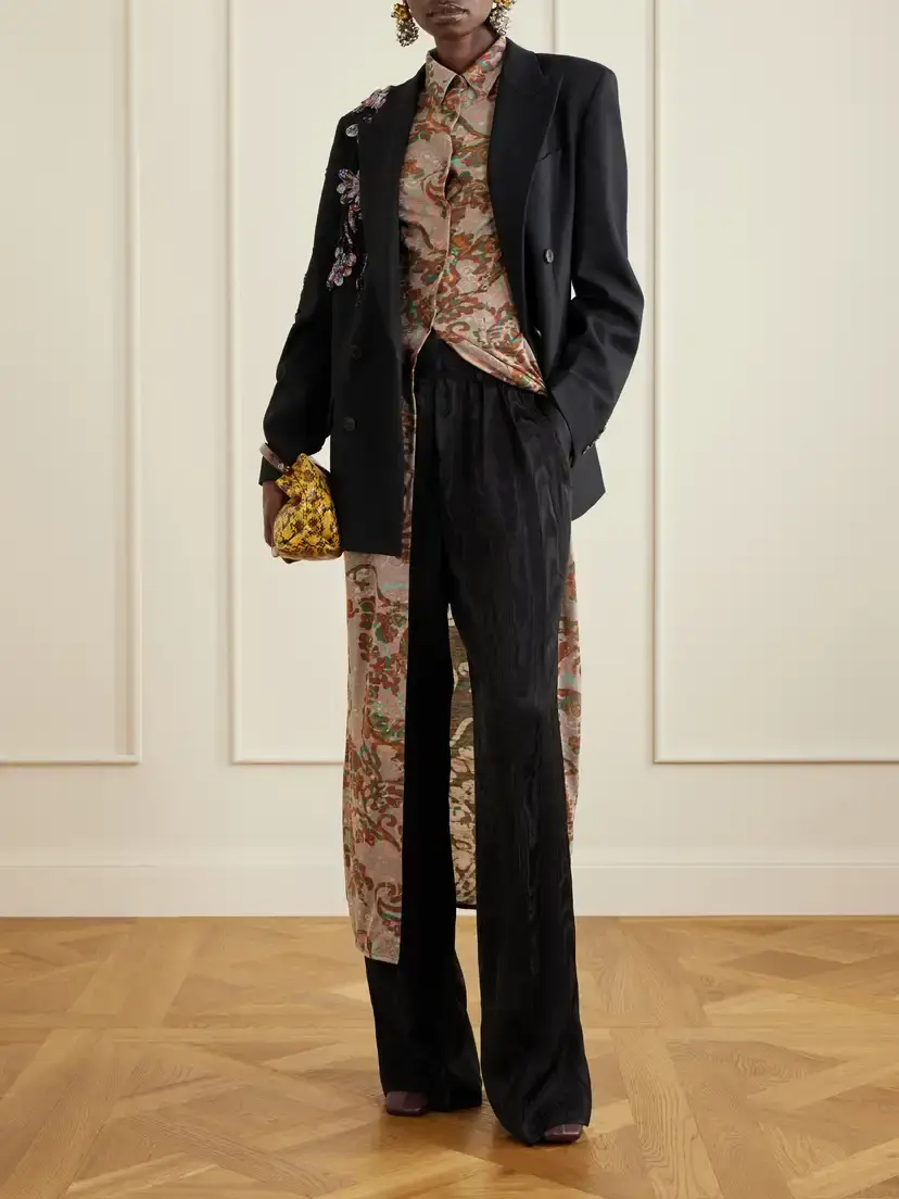 Dries Van Noten Embellished Double-breasted Wool-twill Blazer | Thumbnail 2 Dries Van Noten Embellished Double-breasted Wool-twill Blazer | Thumbnail 2