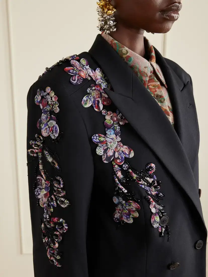 Dries Van Noten Embellished Double-breasted Wool-twill Blazer | Thumbnail 5 Dries Van Noten Embellished Double-breasted Wool-twill Blazer | Thumbnail 5