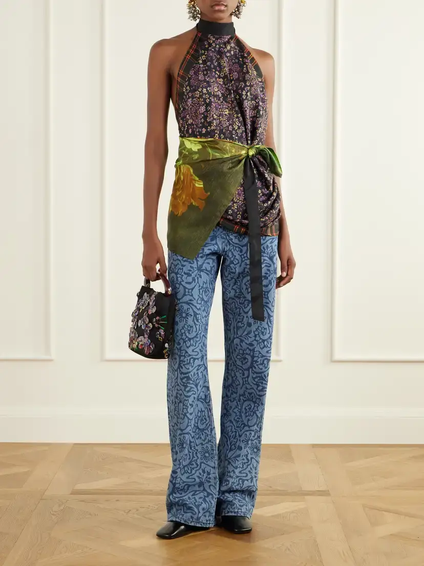 Dries Van Noten Printed Mid-rise Wide-leg Jeans | Thumbnail 2 Dries Van Noten Printed Mid-rise Wide-leg Jeans | Thumbnail 2