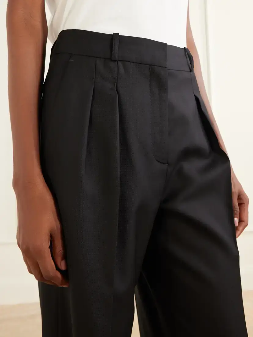 Loulou de Saison Sbiru Pleated Wool-twill Straight-leg Pants | Thumbnail 5 Loulou de Saison Sbiru Pleated Wool-twill Straight-leg Pants | Thumbnail 5