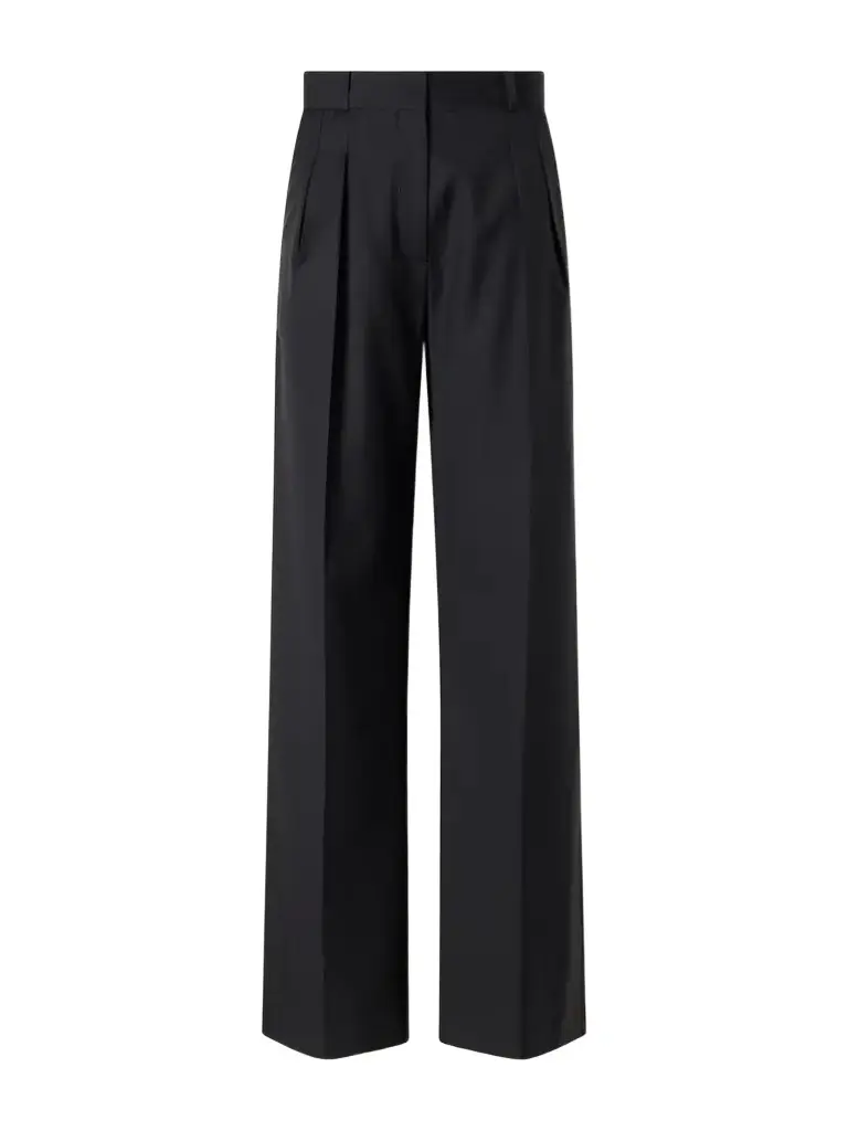 Loulou de Saison Sbiru Pleated Wool-twill Straight-leg Pants | Image 1 Loulou de Saison Sbiru Pleated Wool-twill Straight-leg Pants | Image 1