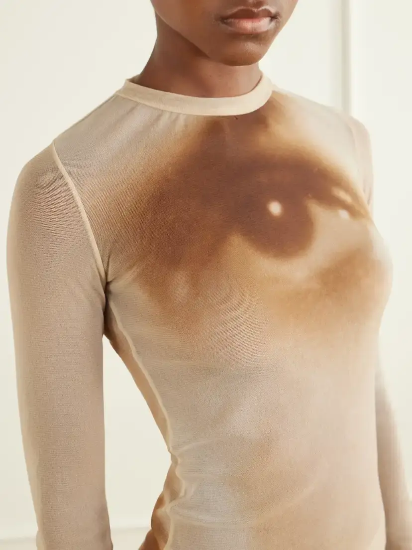 Jean Paul Gaultier Face Printed Mesh Blouse | Thumbnail 5 Jean Paul Gaultier Face Printed Mesh Blouse | Thumbnail 5
