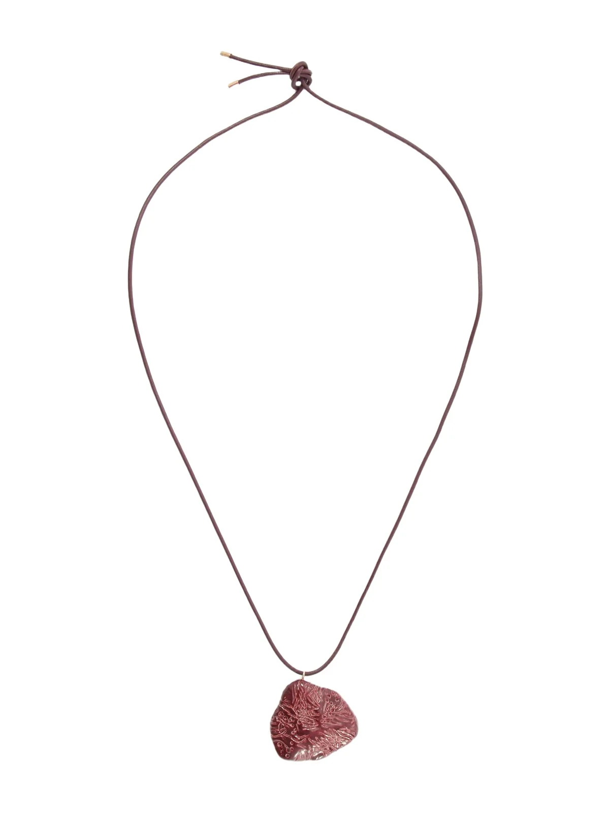 Gabriela Hearst Ceramic Pendant Cord Necklace