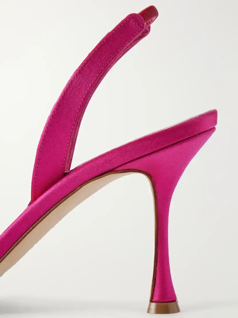 Manolo Blahnik Zutosan 90 Crystal-embellished Satin Slingback Sandals | Thumbnail 5