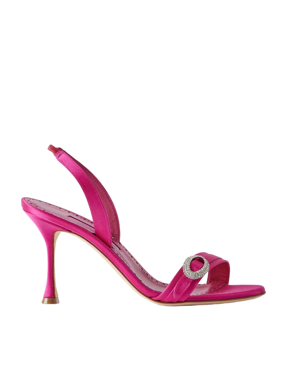 Zutosan 90 Crystal-embellished Satin Slingback Sandals