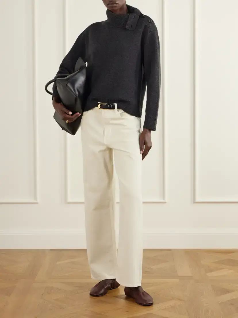 Veronica de Piante Cielo Wool And Cashmere-blend Sweater - Gray | Thumbnail 2 Veronica de Piante Cielo Wool And Cashmere-blend Sweater - Gray | Thumbnail 2