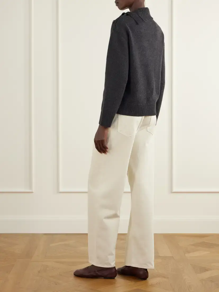 Veronica de Piante Cielo Wool And Cashmere-blend Sweater - Gray | Thumbnail 3 Veronica de Piante Cielo Wool And Cashmere-blend Sweater - Gray | Thumbnail 3