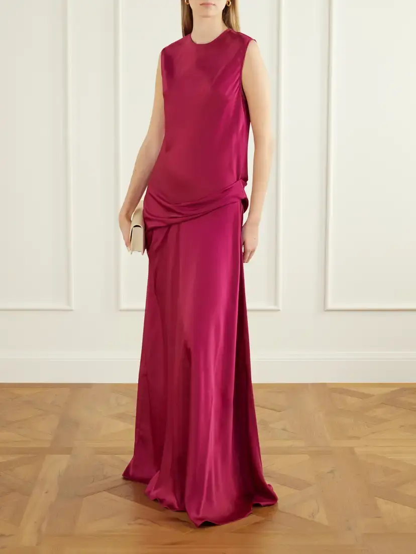 Stella McCartney Draped Satin Gown | Thumbnail 2 Stella McCartney Draped Satin Gown | Thumbnail 2