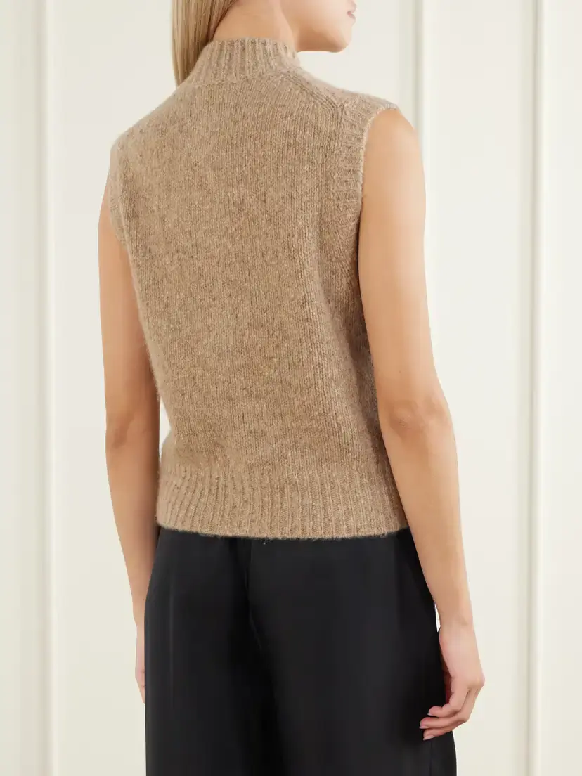 Allude Button-down Cashmere Vest | Thumbnail 4
