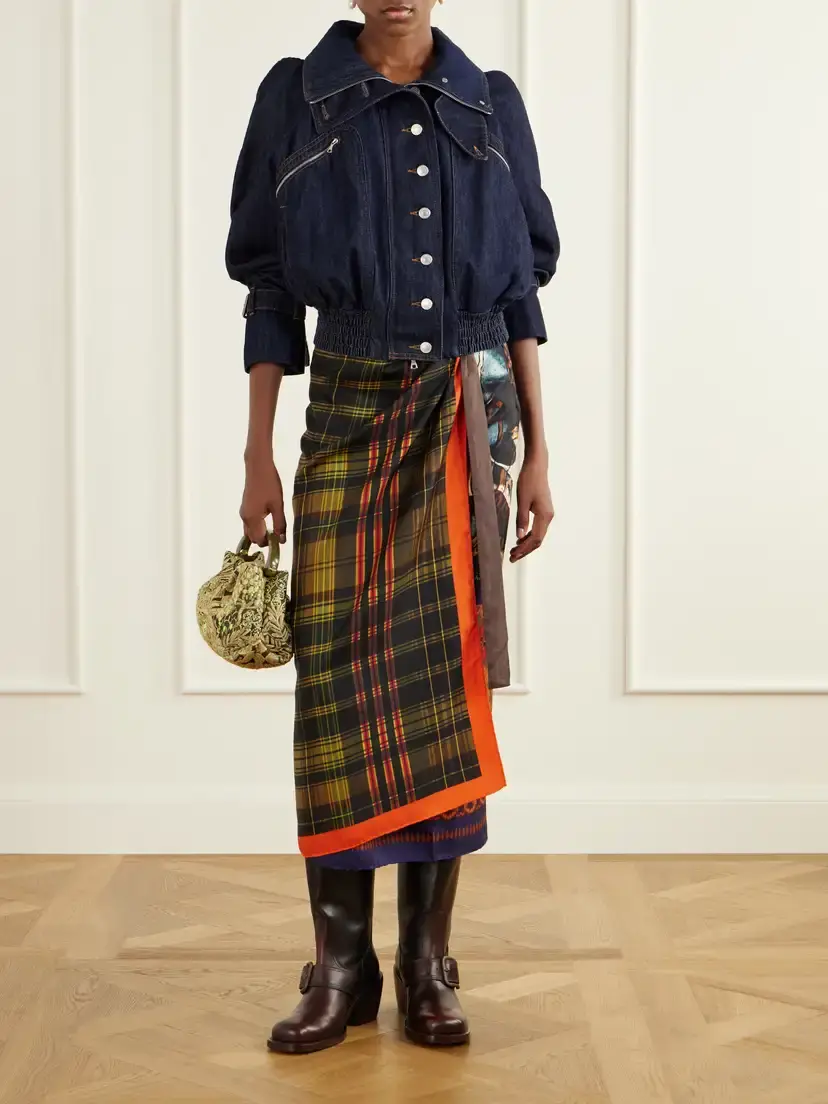 Dries Van Noten Cropped Denim Jacket | Thumbnail 2 Dries Van Noten Cropped Denim Jacket | Thumbnail 2
