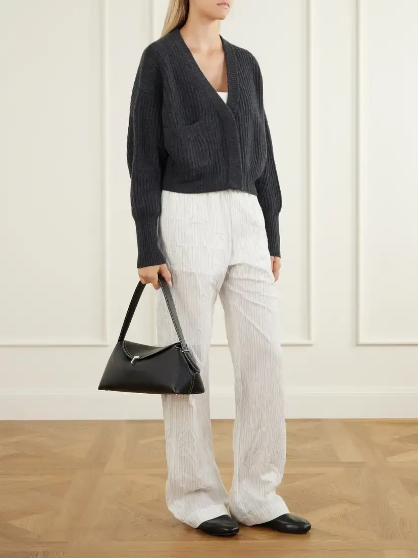 Le Kasha Monaco Cropped Ribbed Cashmere Cardigan | Thumbnail 2 Le Kasha Monaco Cropped Ribbed Cashmere Cardigan | Thumbnail 2