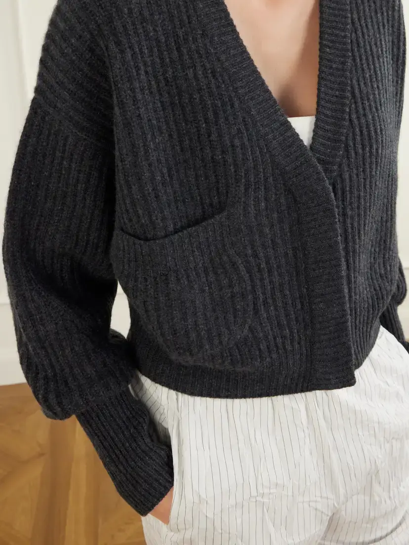 Le Kasha Monaco Cropped Ribbed Cashmere Cardigan | Thumbnail 4 Le Kasha Monaco Cropped Ribbed Cashmere Cardigan | Thumbnail 4