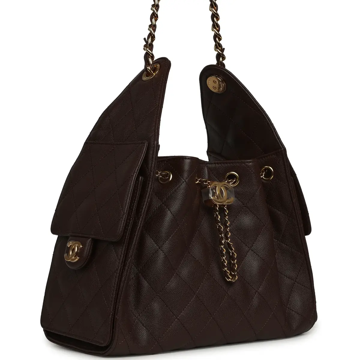 Chanel Chanel Small 25 Hobo Bag Dark Brown Caviar Gold Hardware | Thumbnail 2 Chanel Chanel Small 25 Hobo Bag Dark Brown Caviar Gold Hardware | Thumbnail 2