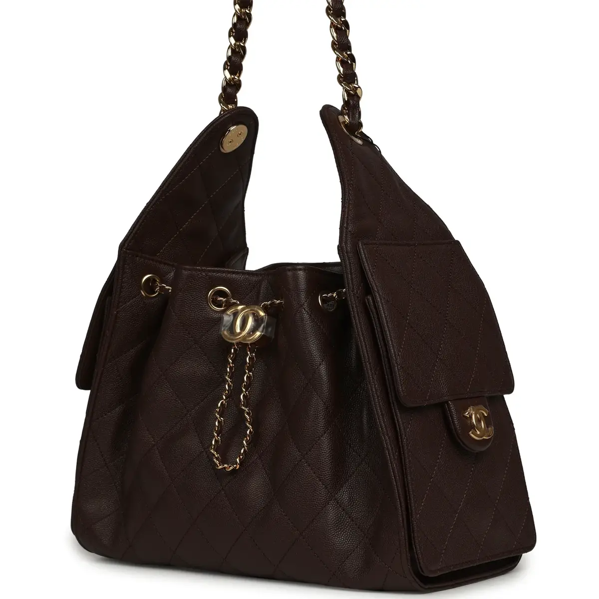 Chanel Chanel Small 25 Hobo Bag Dark Brown Caviar Gold Hardware | Thumbnail 5 Chanel Chanel Small 25 Hobo Bag Dark Brown Caviar Gold Hardware | Thumbnail 5