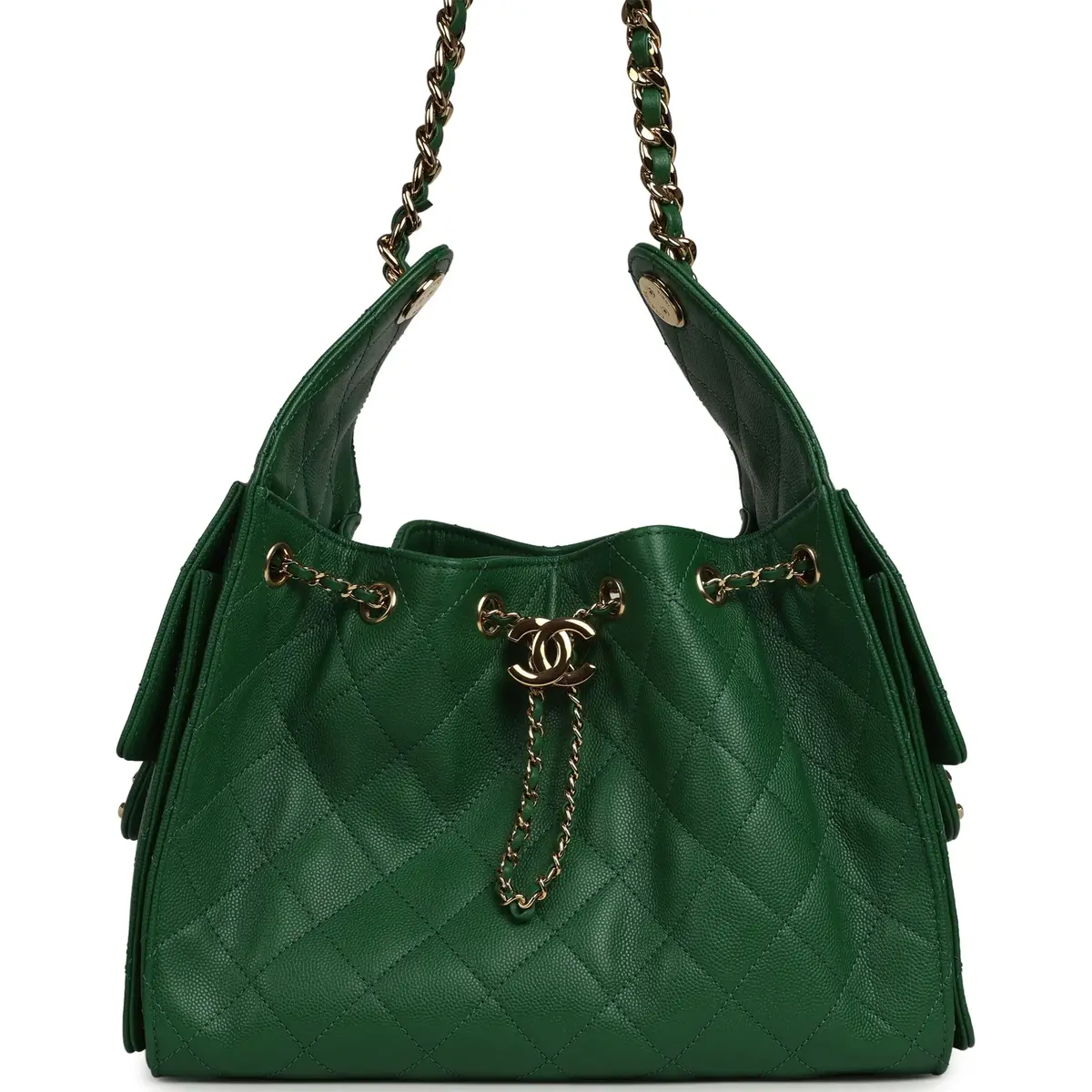 Chanel Chanel Small 25 Hobo Bag Green Caviar Gold Hardware | Image 1 Chanel Chanel Small 25 Hobo Bag Green Caviar Gold Hardware | Image 1