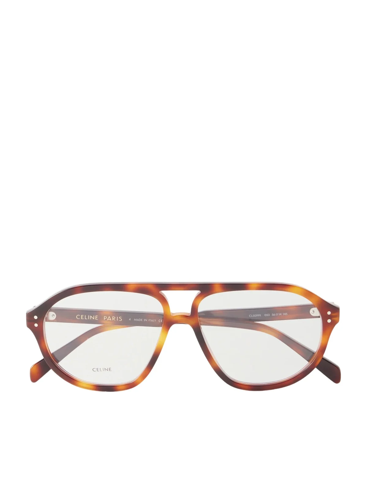 CELINE Eyewear Triomphe Aviator-frame Tortoiseshell Acetate Optical Glasses