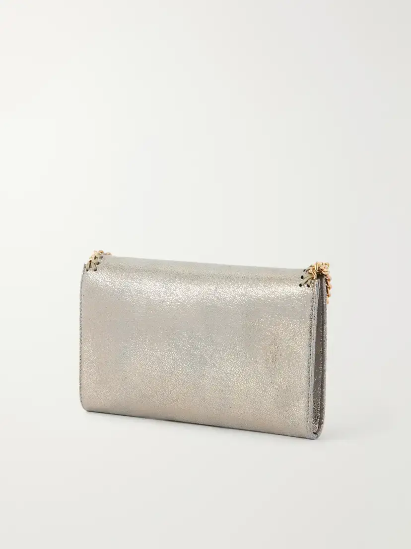 Stella McCartney Falabella Mini Metallic Vegetarian Material Shoulder Bag | Thumbnail 4 Stella McCartney Falabella Mini Metallic Vegetarian Material Shoulder Bag | Thumbnail 4