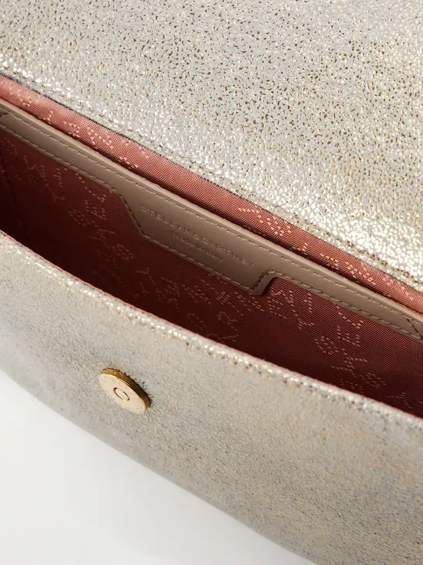 Stella McCartney Falabella Mini Metallic Vegetarian Material Shoulder Bag | Thumbnail 6 Stella McCartney Falabella Mini Metallic Vegetarian Material Shoulder Bag | Thumbnail 6