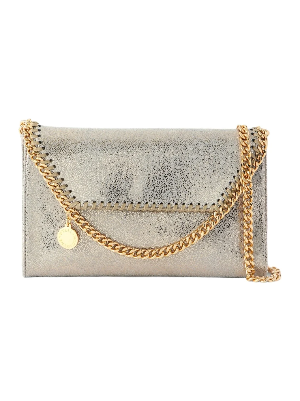 Falabella Mini Metallic Vegetarian Material Shoulder Bag Falabella Mini Metallic Vegetarian Material Shoulder Bag