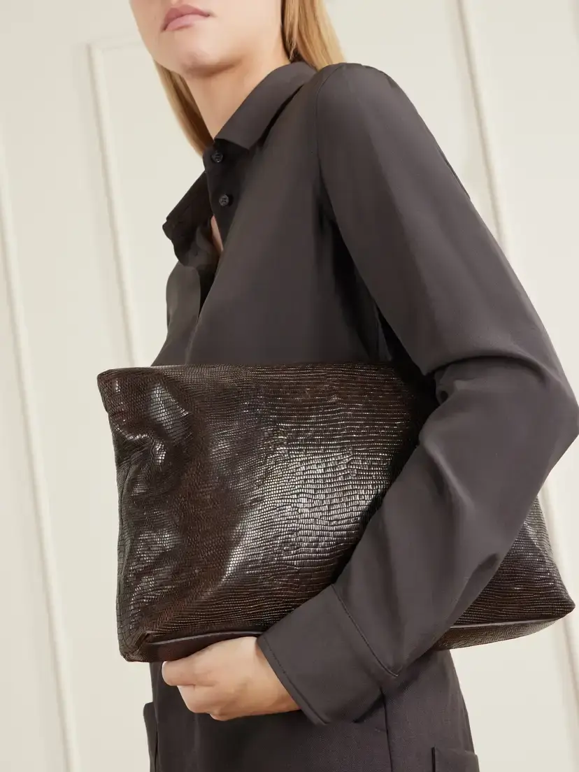 Nili Lotan Jerry Croc-effect Leather Clutch | Thumbnail 2 Nili Lotan Jerry Croc-effect Leather Clutch | Thumbnail 2