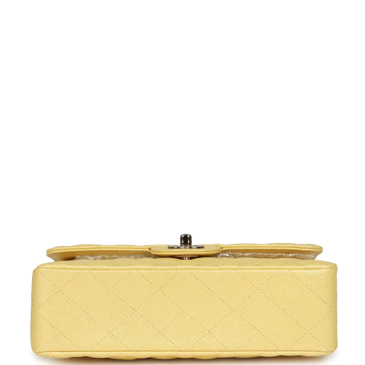 Chanel Chanel Small Classic Double Flap Bag Yellow Iridescent Caviar Light Gold Hardware | Thumbnail 6 Chanel Chanel Small Classic Double Flap Bag Yellow Iridescent Caviar Light Gold Hardware | Thumbnail 6