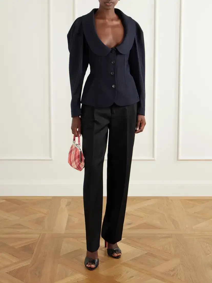 Vivienne Westwood Bergere Cotton And Wool-blend Blazer - Blue | Thumbnail 2 Vivienne Westwood Bergere Cotton And Wool-blend Blazer - Blue | Thumbnail 2
