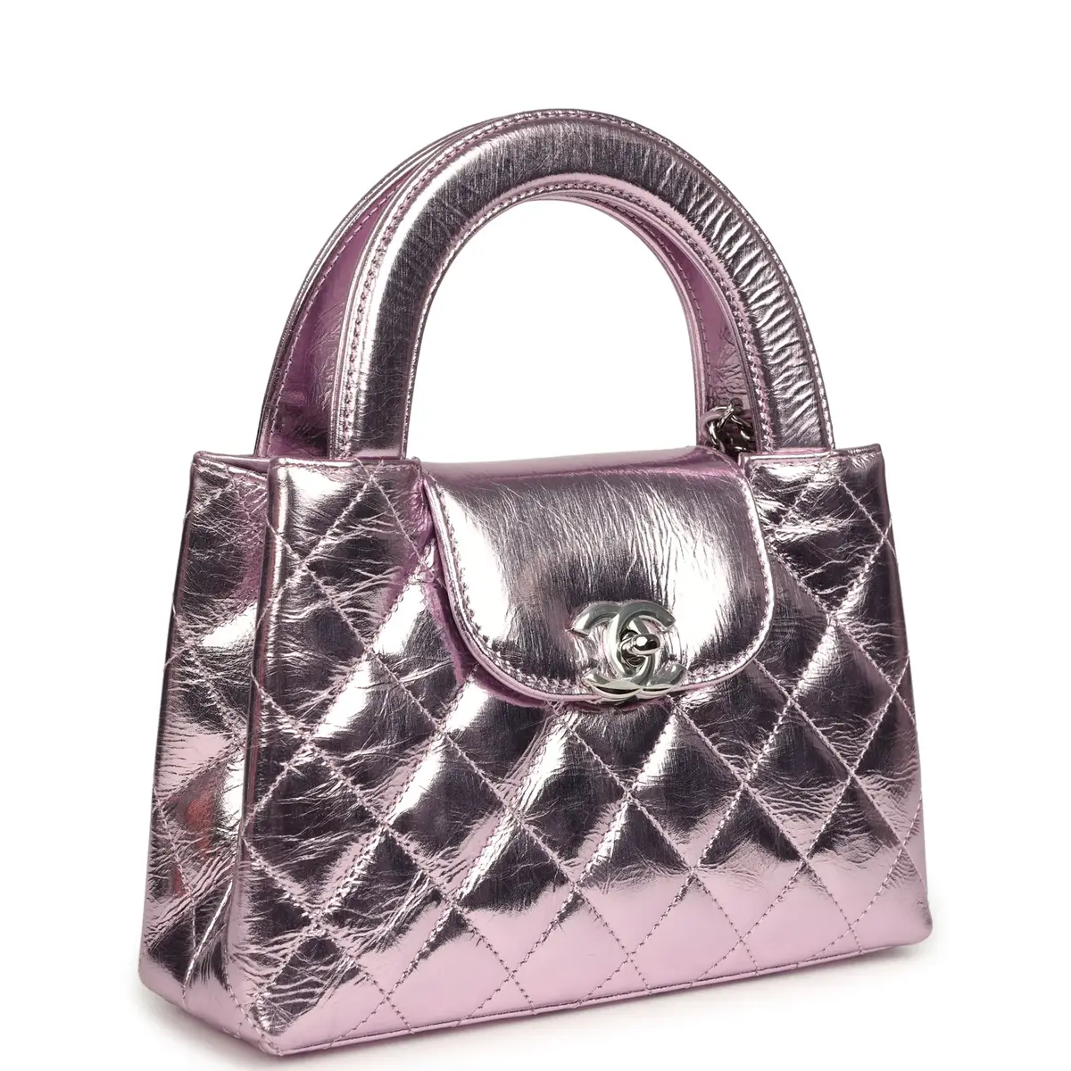 Chanel Chanel Small Kelly Shopper Pink Metallic Calfskin Silver Hardware | Thumbnail 2 Chanel Chanel Small Kelly Shopper Pink Metallic Calfskin Silver Hardware | Thumbnail 2