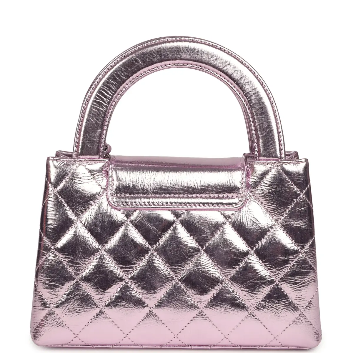 Chanel Chanel Small Kelly Shopper Pink Metallic Calfskin Silver Hardware | Thumbnail 4 Chanel Chanel Small Kelly Shopper Pink Metallic Calfskin Silver Hardware | Thumbnail 4