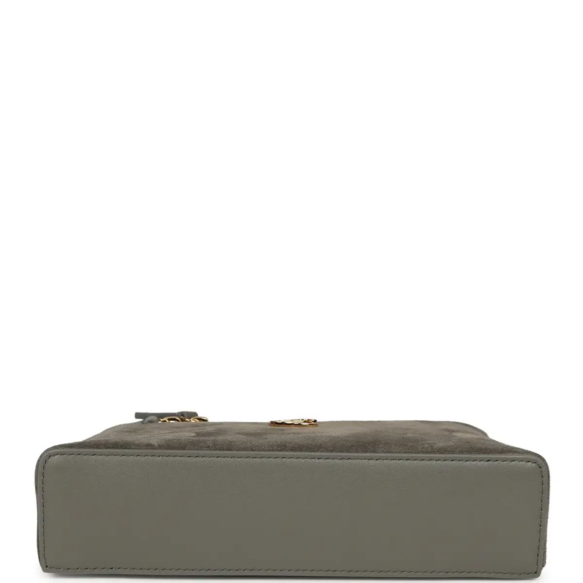 Chanel Chanel Top Handle Long Vanity Case with Chain Dark Grey Suede Gold Hardware | Thumbnail 6 Chanel Chanel Top Handle Long Vanity Case with Chain Dark Grey Suede Gold Hardware | Thumbnail 6