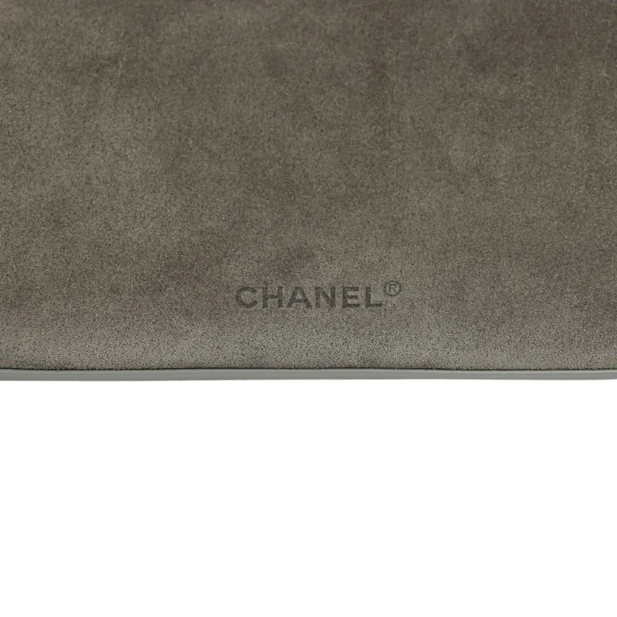 Chanel Chanel Top Handle Long Vanity Case with Chain Dark Grey Suede Gold Hardware | Thumbnail 7 Chanel Chanel Top Handle Long Vanity Case with Chain Dark Grey Suede Gold Hardware | Thumbnail 7