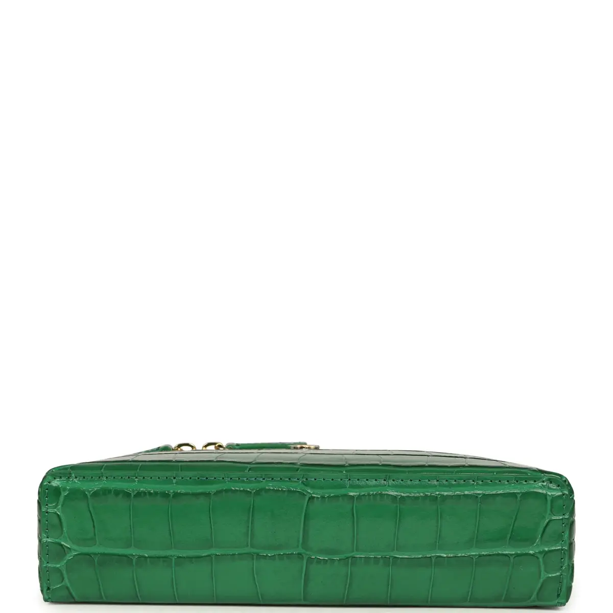 Chanel Chanel Top Handle Long Vanity Case with Chain Green Croc Embossed Calfskin Gold Hardware | Thumbnail 6 Chanel Chanel Top Handle Long Vanity Case with Chain Green Croc Embossed Calfskin Gold Hardware | Thumbnail 6