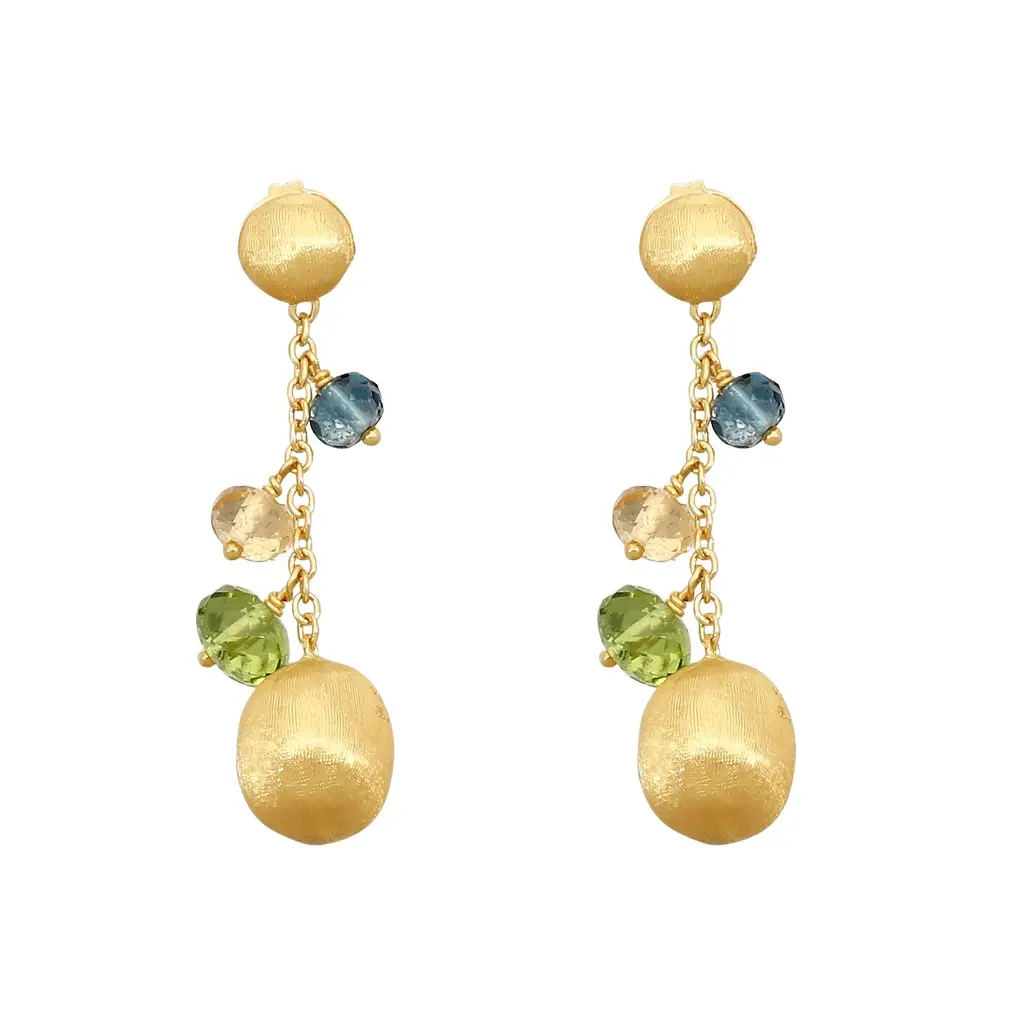MARCO BICEGO Marco Bicego Africa Multi-Gemstone 18K Yellow Gold Drop Earrings by The Solist | Image 1 MARCO BICEGO Marco Bicego Africa Multi-Gemstone 18K Yellow Gold Drop Earrings by The Solist | Image 1